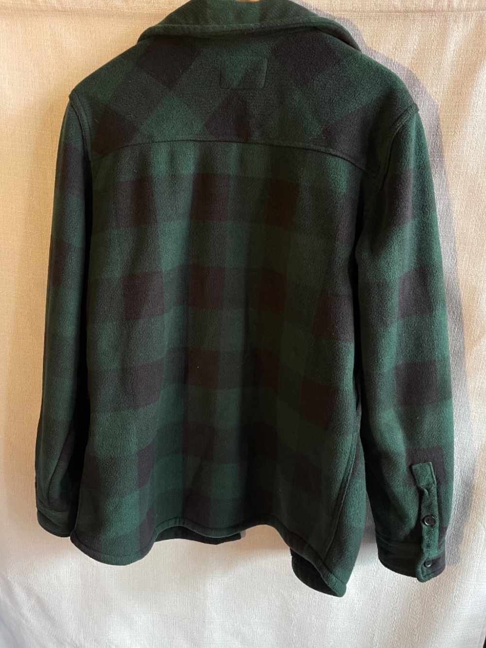 Gingham Women's Green Plaid Fleece Shirt Jacket - Picture 2 of 8